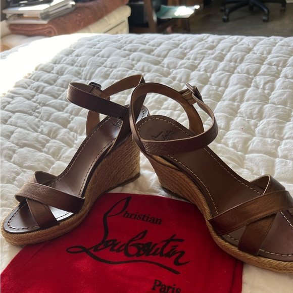 Christian Louboutin:  The Mariza Zeppa espadrille sandals size 37 - Picture 5 of 8